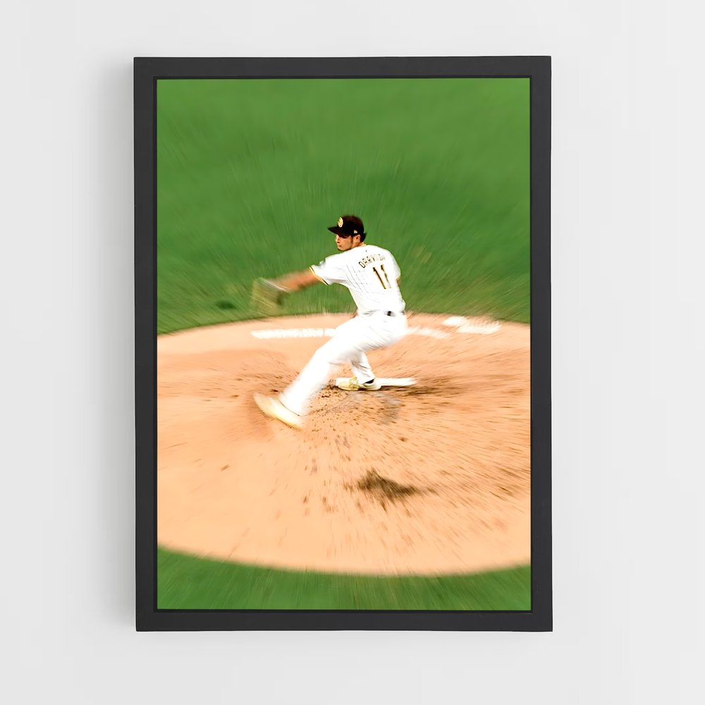 Poster Yu's Fastball – affiche Baseball (vue 2)